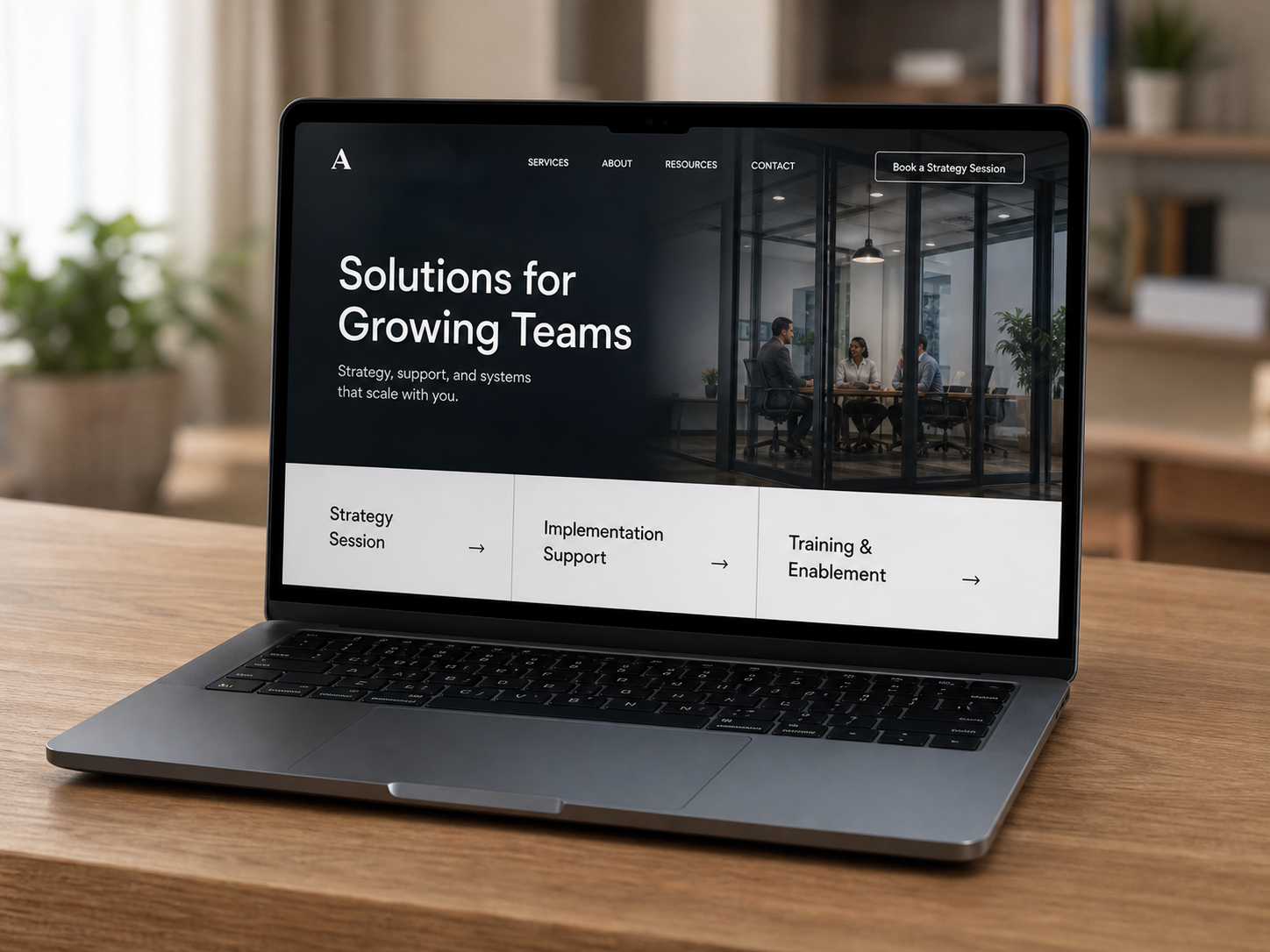 Axiom Site navigating to a relevant service