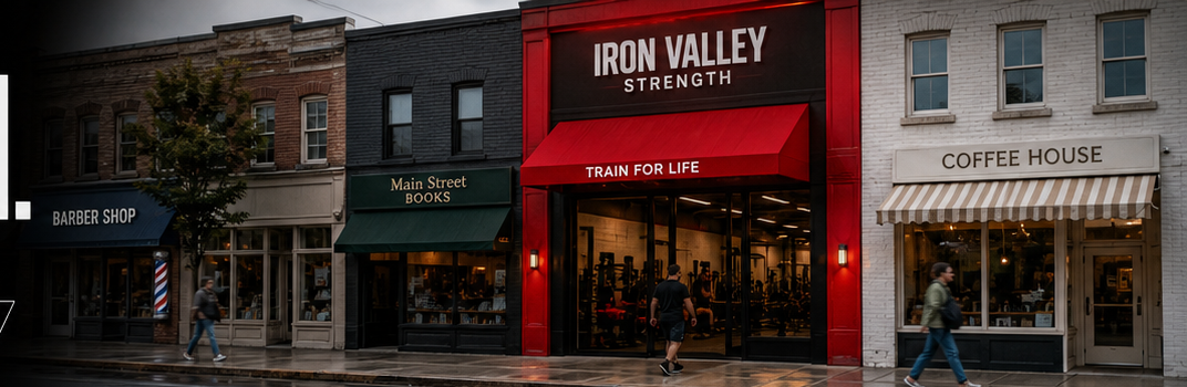 A distinctive local business standing out on a busy street
